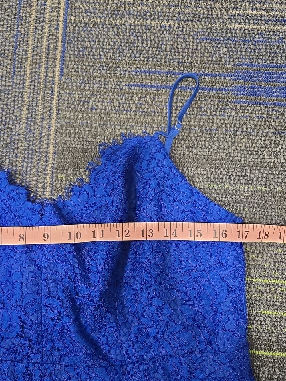 J. Crew-Royal Blue Lace Midi Dress-Size 12 - Picture 14 of 16